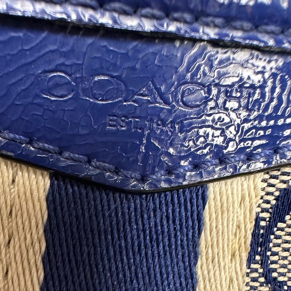 Coach RARE North/South Swingpack Navy Signature Crossbody - Style F51163 - Picture 3 of 16